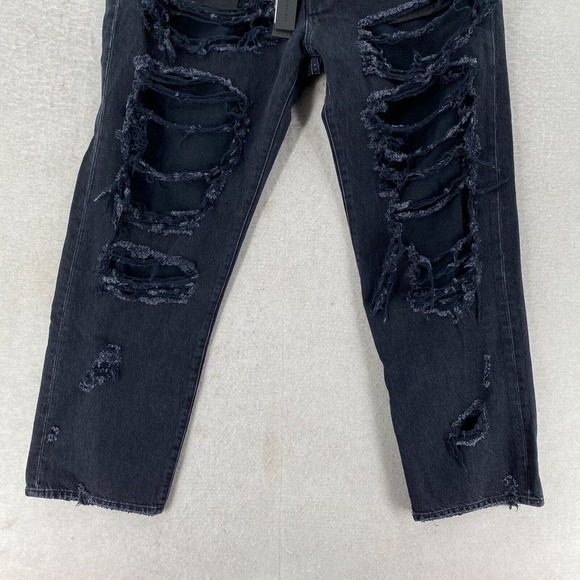 Ben Taverniti Unravel‎ Project Jeans 26 Rigid Denim Destroy Baggy Hailey Beiber - Picture 4 of 16